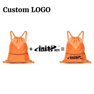 Original Custom Logo Gym Sport Drawstring Bag Promotional Gift Sublimation Nylon Polyester Drawstring <b>Backpack</b> with Zipper - Product Image 3