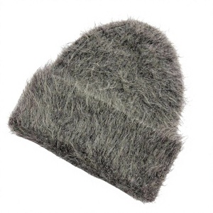 Gorro Unisex Ajustable de Punto, Color Sólido, Estilo Casual, 100% Acrílico, Diseño con Puño, para Uso Diario en Adultos, Gorro de Mohair - Product Image 5