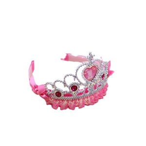 Crown Style Fabric Headband With <b>Bow</b> Child Hair Accessory Costume Headwear Mixed Colors Cloth Material - Product Image 5