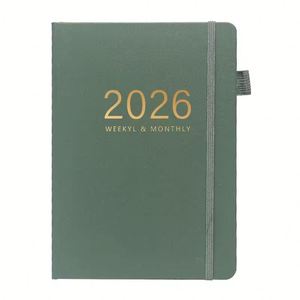 Agenda 2026 Semanal y Mensual con Tapa Dura y Cierre Elástico, Multicolor, para Organización del Horario Anual - Product Image 3