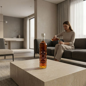 Premium Quality Durable Diamond-Cut Crystal 700ml 750ml Liquor Bottles for Whiskey Brandy <strong>Cognac</strong> XO <strong>Rum</strong> - Product Image 1