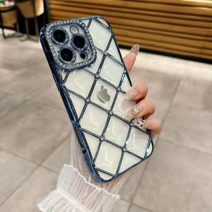 Custodie <span class=keywords><strong>per</strong></span> telefono in morbido TPU con lenti diamantate alla moda di strada <span class=keywords><strong>per</strong></span> <span class=keywords><strong>iPhone</strong></span> 16 <span class=keywords><strong>11</strong></span> 12 13Pro Max 14 15 Plus <span class=keywords><strong>Cover</strong></span> <span class=keywords><strong>trasparente</strong></span> antiurto - Product Image 4