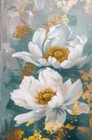 Chenistory Witte Bloem 5d Diamant Schilderij Handgemaakt DIY Cadeau Bloem Volledige Ronde Diamant Kunst Schilderij Handwerk