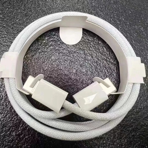 Cable de cargador blanco trenzado de nailon <span class=keywords><strong>USB</strong></span> <span class=keywords><strong>C</strong></span> a <span class=keywords><strong>USB</strong></span> <span class=keywords><strong>C</strong></span> Tipo <span class=keywords><strong>C</strong></span> Cable de carga para iPhone 16 15 Pro Samsung Galaxy - Product Image 3