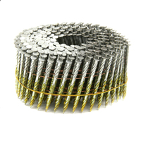Acier inoxydable 304 Q195 Bobine Clous Anneau Tige Spirale Hélicoïdale Assemblé Vis Fer Matériel Pneumatique Nail Palette