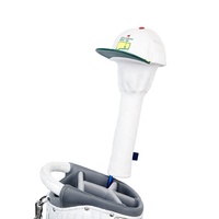Cubierta de cabeza de conductor de golf de cuero PU blanco de marca al por mayor hecha a medida forma de sombrero con logotipo bordado de calcetín largo para palos de golf