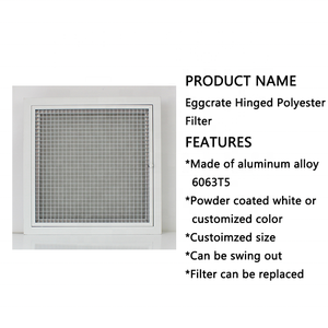 Hvac Nhôm Eggcrate Xả Trần Trở Lại Lưới Tản Nhiệt Với Bộ Lọc Có Thể Tháo Rời - Product Image 3