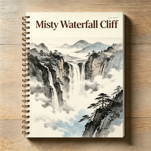 Revista de Arte de Paisajes con Tinta China de Ríos y Barcos Solitarios, con Tapa Dura y Papel Recubierto - Product Image 5