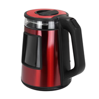 Nouvelle bouilloire électrique sans fil 1500W à double paroi avec fenêtre visible pour faire bouillir de l'eau, appareil électroménager pour la cuisine