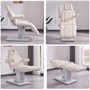Table de Massage extérieure pliable réglable électrique de luxe Thai Head Spa couverture thermique en cuir Base en acier inoxydable Extra large - Product Image 6