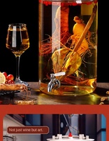 Grand pot de fermentation en verre OEM avec robinet, pot à vin et à infusion en verre résistant aux hautes températures, couvercle hermétique
