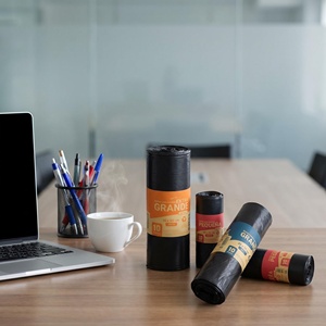 Sacs poubelles Kangle en LDPE/PE noir sur mesure, robustes, anti-fuite, pour la maison et la cuisine - Product Image 1