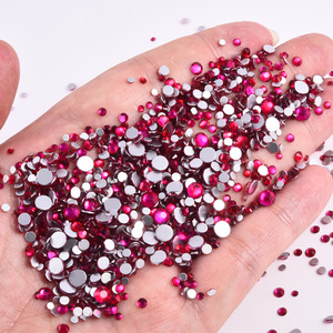 Perles en strass de verre de taille mixte en gros OLeeya Crystal 2028 FlatBack Non Hotfix pour la décoration des ongles - Product Image 5