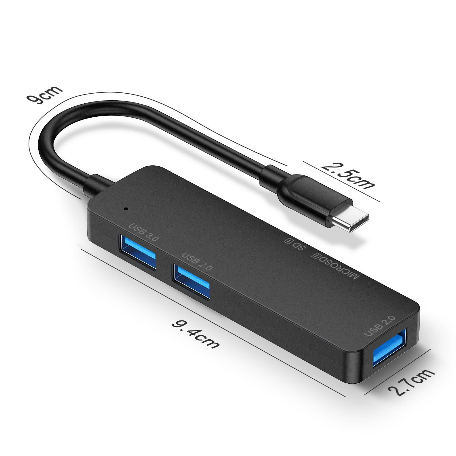 Type C 5 Poort TYPE-C Hub, Mini Usb Splitter Multiport Uitbreiding Voor Computer Laptop Desktop Accessoires