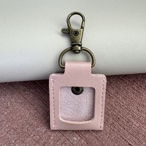 <b>Portable</b> Pu Leather Keychain Necklace Photo Case Locket Pendant Baby <b>Shower</b> Birthday Personalized Gift - Product Image 5