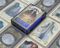 Jeu de tarot personnalisé en papier avec boîte rigide à couvercle et guide pour la divination, lecture, cadeau d'anniversaire, divertissement familial