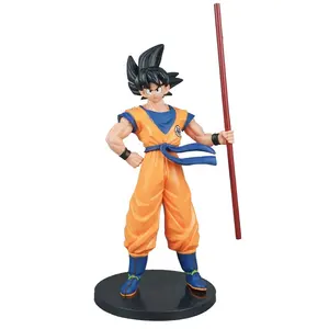 LINDA toy Dragon Balls Figure 20th Anniversary Monkey King Holding Sticks, Golden Hoop Sticks, Saiyan Anime Model Ornaments