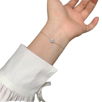 Bracelet porte-bonheur en argent S925 plaqué or, tendance, trèfle à quatre feuilles, zircon étincelant, demi-corde, demi-ficelle rouge, signe du zodiaque, chanceux de l'année