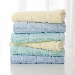 <b>Microfiber</b> Checkered Scouring Pad Extra Thick Absorbent Kitchen <b>Towel</b> Rectangle Lattice Pattern Dishcloth For Daily Use - Product Image 1