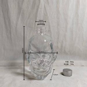 Flint Glass 700ml Botella Fabricantes Goblin <span class=keywords><strong>Head</strong></span> Whisky <span class=keywords><strong>Vodka</strong></span> Licor Corked Decanter Devil Halloween Decoración Personalizar - Product Image 6