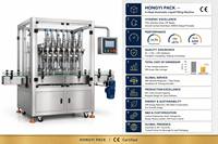 Machine de remplissage et d'emballage volumétrique de liquides pour capsules, azote, huiles essentielles, petites bouteilles, chocolat comestible et désinfection
