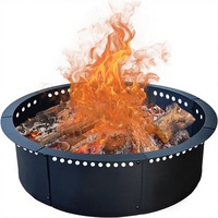 Brazier en acier de 40 pouces avec trous de ventilation pour patio et camping