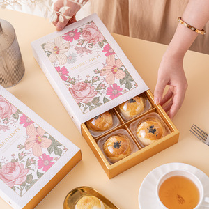 IMEE luxe haute qualité <span class=keywords><strong>Madeleine</strong></span> emballage boîte gâteau lune gâteau cadeau boîte biscuits flocon <span class=keywords><strong>de</strong></span> neige croustillant pâtisserie papier boîte alimentaire pour <span class=keywords><strong>la</strong></span> <span class=keywords><strong>fête</strong></span> - Product Image 1