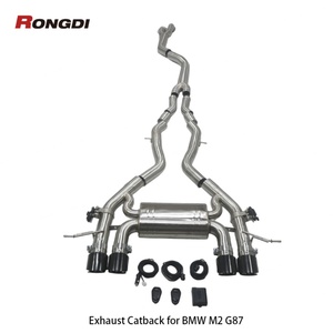 ท่อไอเสียแบบ Single Pipe Catback ประสิทธิภาพสูงสำหรับ BMW M2 G87 S58 3.0T ปี 2021-2024 พร้อมวาล์วควบคุมเสียง - Product Image 2