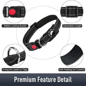Collier pour chien 2025, nouveau modèle, fabrication en usine, réglable, porte-étiquette Air Tag, porte-GPS pour chien, collier anti-perte, traceur - Product Image 2