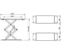 Elevador de Tijera Hidráulico para Autos de 3.5 Toneladas con Estándar CE, Elevación Completa de 1800 mm, para Reparaciones en Talleres y Garajes
