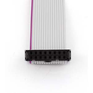 Cable plano de plástico Uxcell de 16 pines, 30 cm, para uso en interiores y exteriores, para extensión de disco duro, conector IDC - Product Image 1