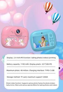Kamera Digital untuk balita, mainan perjalanan portabel, kamera Digital Selfie anak, kamera cetak instan untuk anak-anak, layar <span class=keywords><strong>2</strong></span>.4 inci - Product Image 6