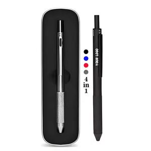 <b>4</b>-Core 1 Multi-Function Metal Multi-<b>Color</b> <b>4</b>-<b>Color</b> Ballpoint <b>Pen</b> Plus Mechanical Pencil - Product Image 1