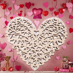 Décoration en bois en forme de cœur pour la Saint-Valentin, fabriquée à la main, kit d'artisanat parfait pour les projets créatifs de peinture DIY pour enfants, dropshipping - Product Image 2