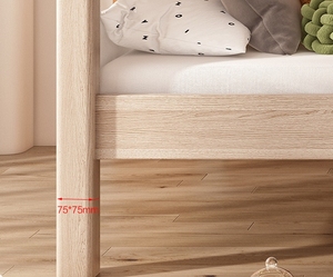 Letto Combinato Multifunzionale in Legno Massello per Bambini, Letto <span class=keywords><strong>con</strong></span> Libreria Integrata per Ragazzi/Ragazze, Soluzione Salvaspazio per Camere da Letto - Product Image 6