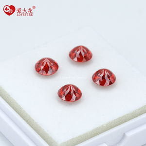 Venta de Fábrica, Circonita Cúbica de Grado 5A en Existencia, Forma Redonda, Corte Estrella Brillante, <span class=keywords><strong>Rojo</strong></span> Granate, 6.0mm-8.0mm, Piedra Preciosa Artificial - Product Image 4