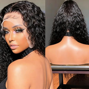 Capelli Indiani Vergini Remy Lunghi con Frontale in Pizzo, Allineamento Cuticolare 100% Senza Colla, Base Trasparente in Pizzo Completo per Donne di Colore - Product Image 4