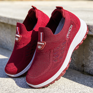 Slip-On Walking Shoes Mesh Upper EVA Midsole Flat <b>Heel</b> Lightweight Durable Women's - Product Image 2