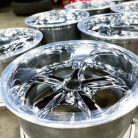 Jantes de Roues en Alliage d'Aluminium Forgé RSCR Custom Chrome Bi-Partie 17 18 19 20 Pouces Polies 5x112 5x120 5x114.3, Jantes VSKF