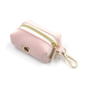 Collar de terciopelo rosa de <span class=keywords><strong>princesa</strong></span> para mascotas, Correa con lazo para perros con hebillas doradas, collar suave para cachorros - Product Image 3