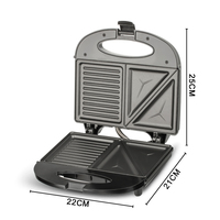 Grille-pain Compact antiadhésif pour la maison, Panini, presse, Triangle, petit déjeuner
