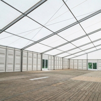 Tente de réception transparente de luxe personnalisée TENTCHO pour événements extérieurs, mariages, 20x40, 30x50, grande tente commerciale transparente pour mariage
