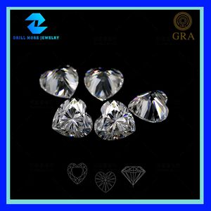 Drill More Jewelry Heart Shape Moissanite D Color 6A GRA Certified Loose Gemstone For Jewelry Making - Product Image 3