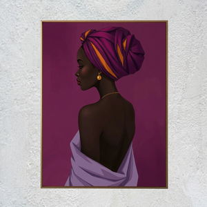 Série d'art en métal Safran et Améthyste, impression de portrait, édition limitée - Product Image 1