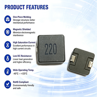 Inducteur de puissance moulé SMD, courant élevé, faible DCR, blindé, pour convertisseur DC-DC, alimentation, circuit imprimé