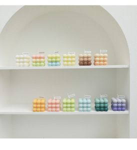 Vente en gros E148 Bougies parfumées colorées <span class=keywords><strong>Cire</strong></span> de <span class=keywords><strong>soja</strong></span> en forme de mini cube magique pour les cadeaux d'anniversaire de mariage ou la décoration - Product Image 5
