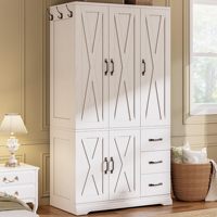 Armoire de rangement au design moderne avec tiroirs, portes et étagères fermées - Rangement durable et écologique pour chambre à coucher et chambre d'amis
