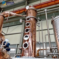 Équipement de distillerie ZJ 1700L, système de distillation multi-espèces, ligne de production clé en main de whisky, rhum, vodka, gin