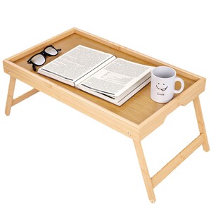 Diligent Tree Wooden Folding Table Qtzm0409 <b>Foldable</b> Multi Functional Bed <b>Desk</b> For Home Bedroom Use - Product Image 5