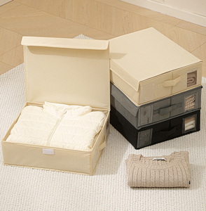 Bán buôn 2025 có thể gập lại vải lưu trữ Hộp Tùy chỉnh hình chữ nhật tủ quần áo quần áo tổ chức có nắp đậy - Product Image 1